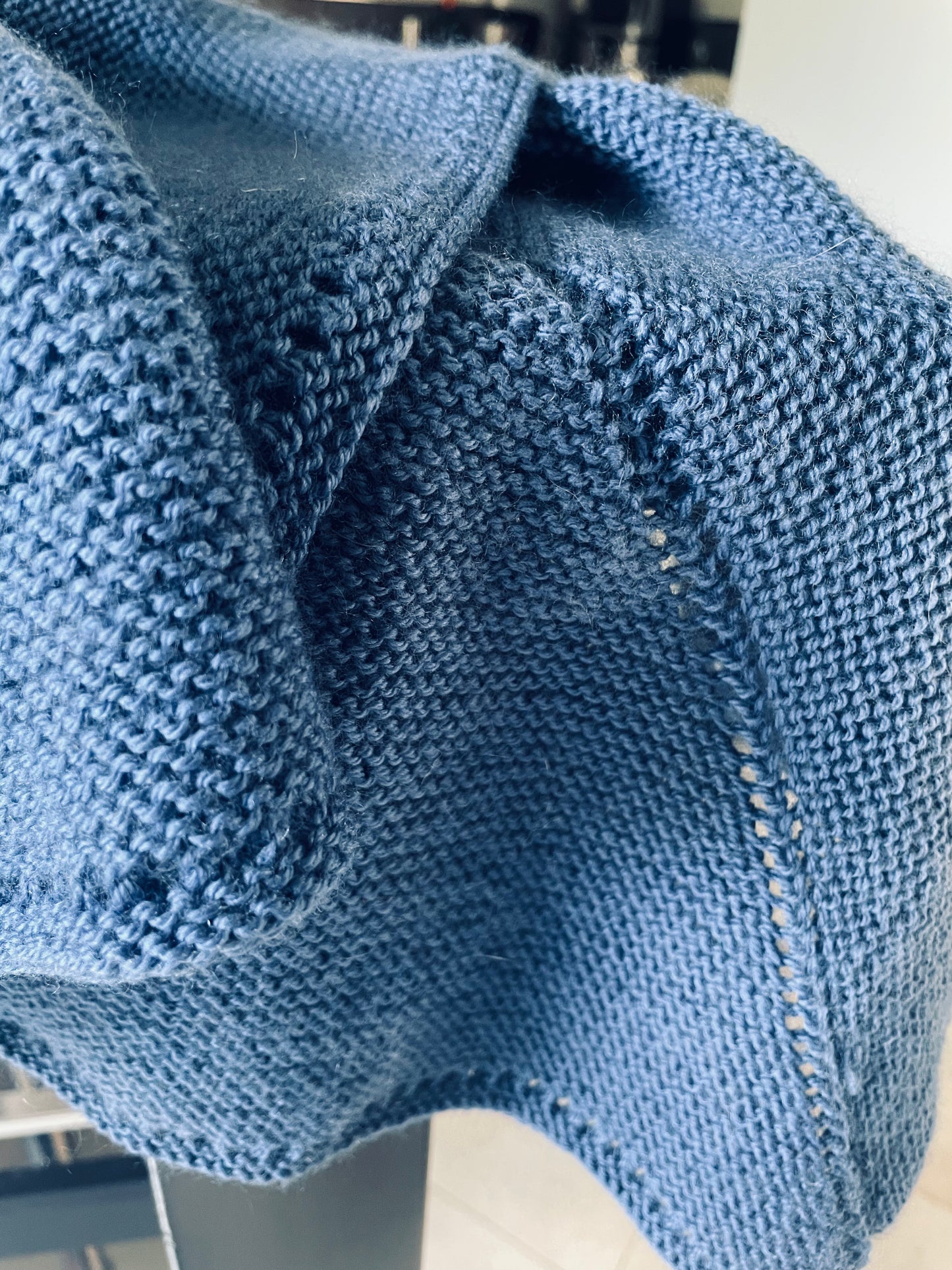Châle bobo bleu jean